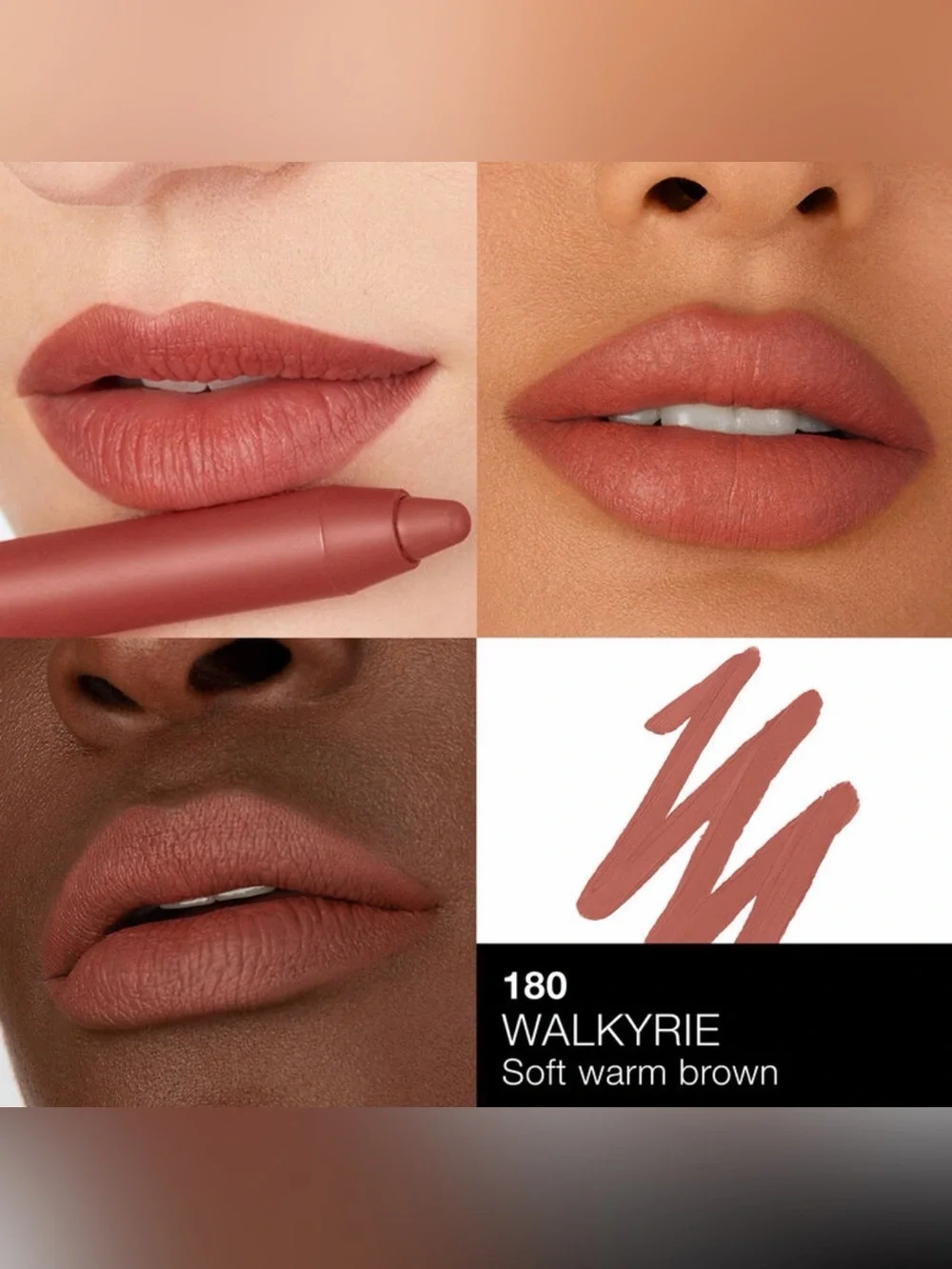 Walkyrie Velvet Matte Lip Pencil Soft Warm Brown Nars Brand New in Box Authentic